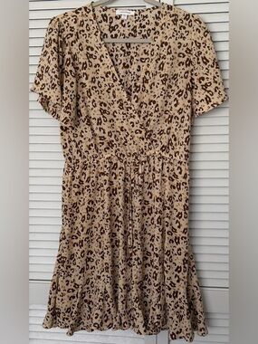 Beige Leopard Print Dress